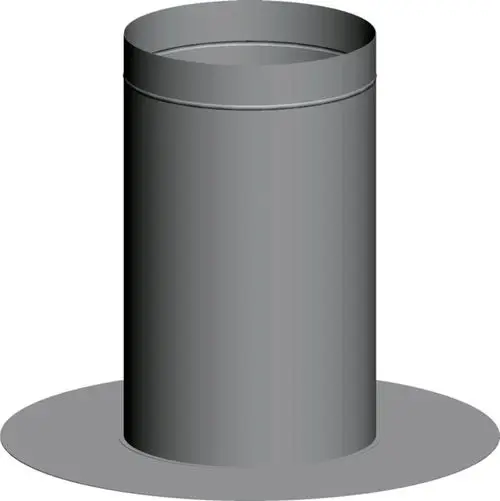 Edelstahl-Flachdachkragen mit runder Form, geeignet für Durchführungen. Produkt von Wolf, stabiler Aufbau ohne erkennbare Maße oder zusätzliche Designelemente.